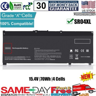 Laptop Battery For HP Omen 15-ce000 15-dc0000 Pavilion Power 15-cb000 SR04XL