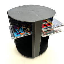Laserline CD Compact Disc Storage Carousel Tower Rack Holds 80 CDs