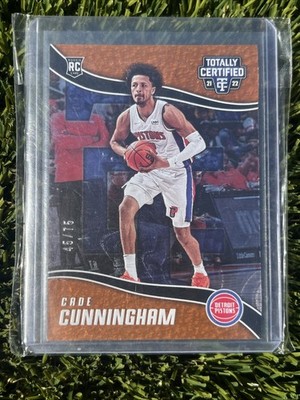 2021-22 Panini Chronicles - Totally Certified Cade Cunningham #717 Orange Rc /75