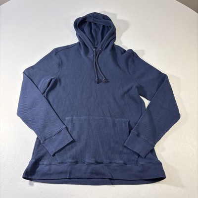 Artefact Men s Waffle Knit Thermal Hooded Lightweight Sweatshirt Men s Sz M Navy