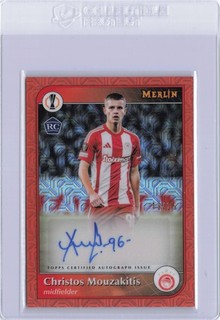 Topps UCC Merlin Chrome 2025 Auto Christos Mouzakitis /25 Olympiacos FC