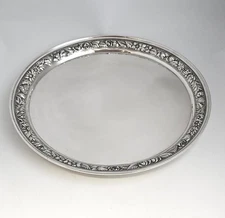 Stieff Sterling Silver Repousse Tray 14"