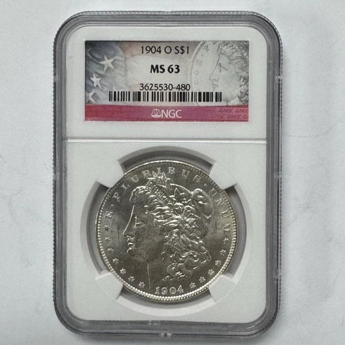 1904 O Morgan Silver Dollar $1 NGC MS 63 New Orleans Minted