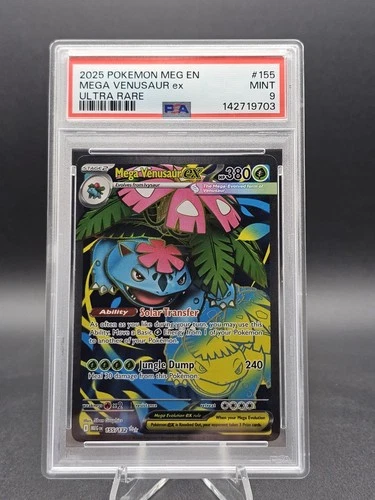 2025 POKEMON MEGA EVOLUTION MEGA VENUSAUR EX #155 PSA 9