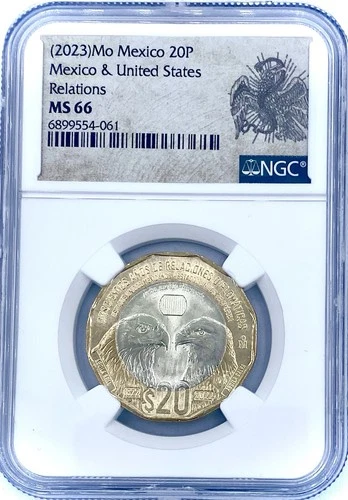 2023 Mo 20 Pesos Mexico And United States Relations NGC MS 66