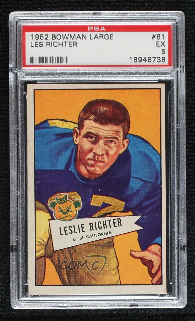 1952 Bowman Large Les Richter Leslie Richter #61 PSA 5 Rookie RC HOF 02kp