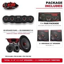 DS18 SPEAKER PACKAGE DEAL: 1 Panel  2x8"  2x6.5" Mids  2x Tw 1000 WATTS RMS
