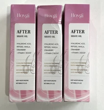 Lot 3 Hoygi Strawberry Vanilla After Shave Oil Smooth Skin Vitamin C Boost 02/28