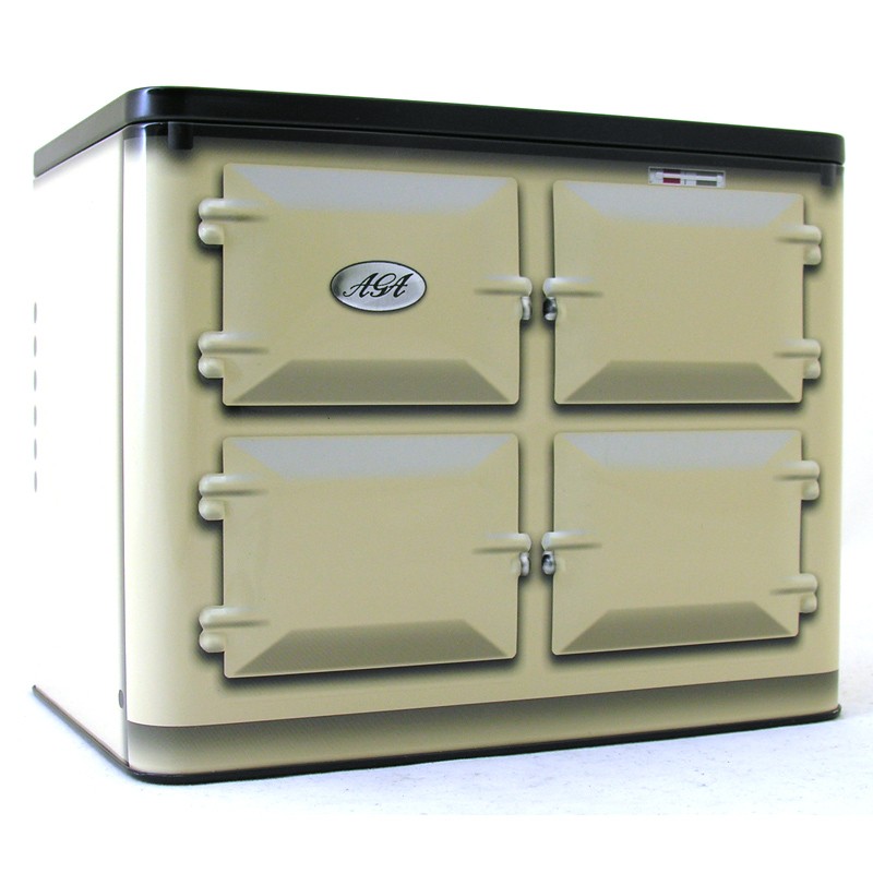 Elite Tins Aga Embossed Oven Storage Tin - Cream Kitchen Storage Box 18cm