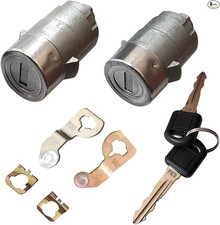 1 Pair Door Lock Cylinder Set w/Key, Front Left Right Door Lock Tumbler 15298924