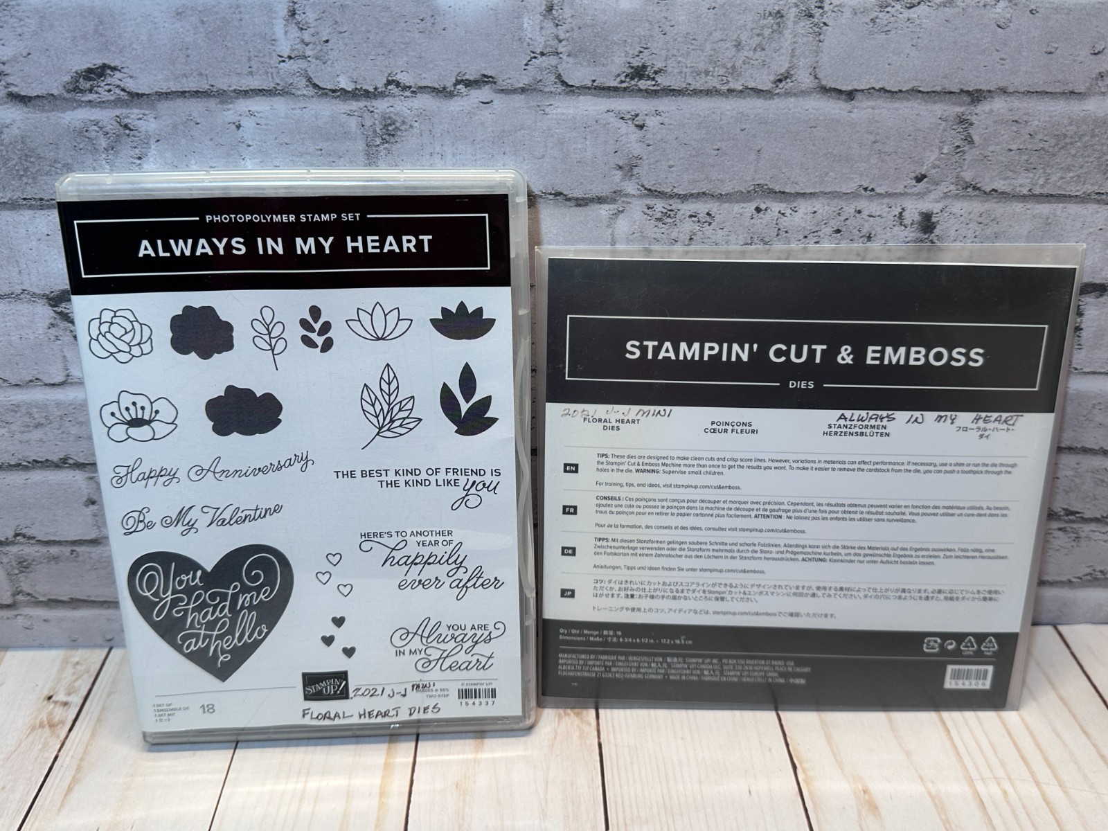 Stampin Up!  Always in my Heart & Floral Heart Dies ~ Anniversary, Valentine