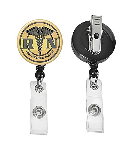 как выглядит Rkvre RN Registered Nurse Badge Clip Badge Holders Card Holders Nurse Badge R... фото