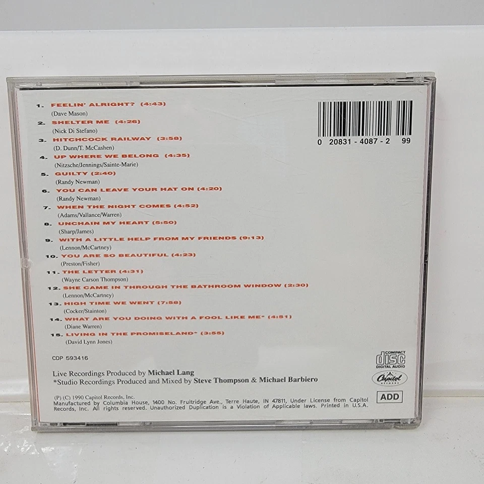 Joe Cocker - Live CD 1990 Rock Pop Capitol Records Foto 2 de 2