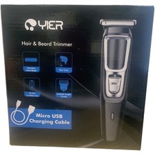 Yier Hair and Beard Trimmer With Micro USB Charging Cable Black Brand New Box