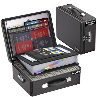 DocSafe 6400F Fireproof Document Box with Lock Heat Insulated Water Resistant