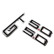 3pc Set 2024 2025 2026 5.0 Gt Emblem 3d Badge Nameplate Chrome Black Red 3pc Set 2024 2025 2026 5.0 Gt Emblem 3d Badge Nameplate Chrome Black Red