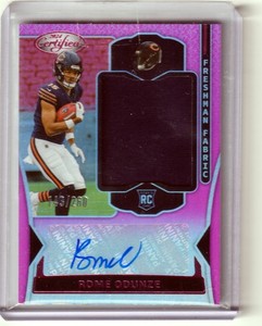 2024 Panini Certified ROME ODUNZE Freshman Fabric Pink Foil RPA Patch Auto /260