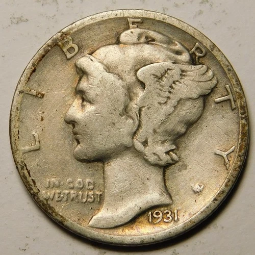 1931 S Mercury Dime F - VF   "Actual Coin Pictured - Not Cleaned"