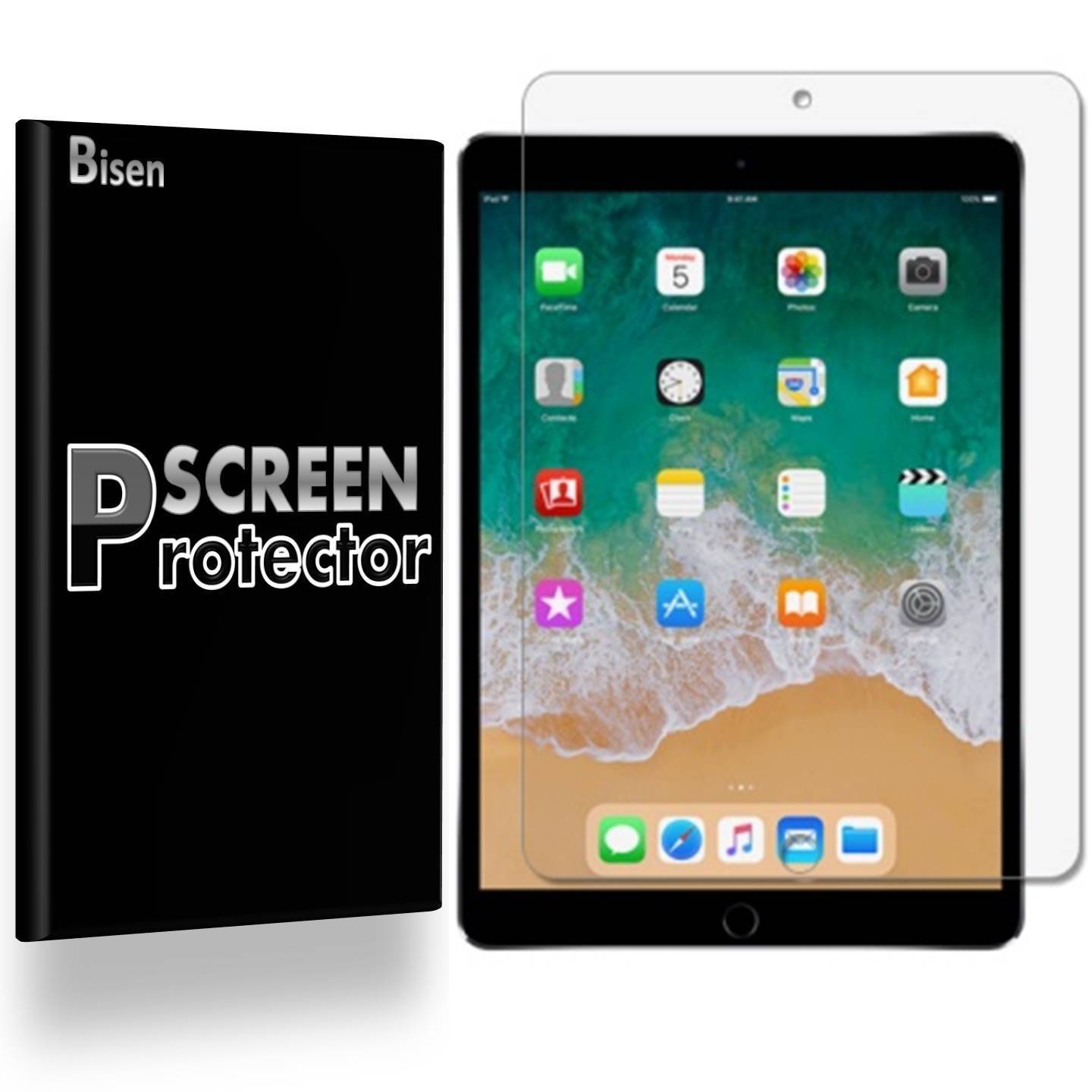iPad 9.7 2017 5th Gen 2-PACK BISEN Clear Protector Detroit Mall Cheap mail order specialty store Gu Screen