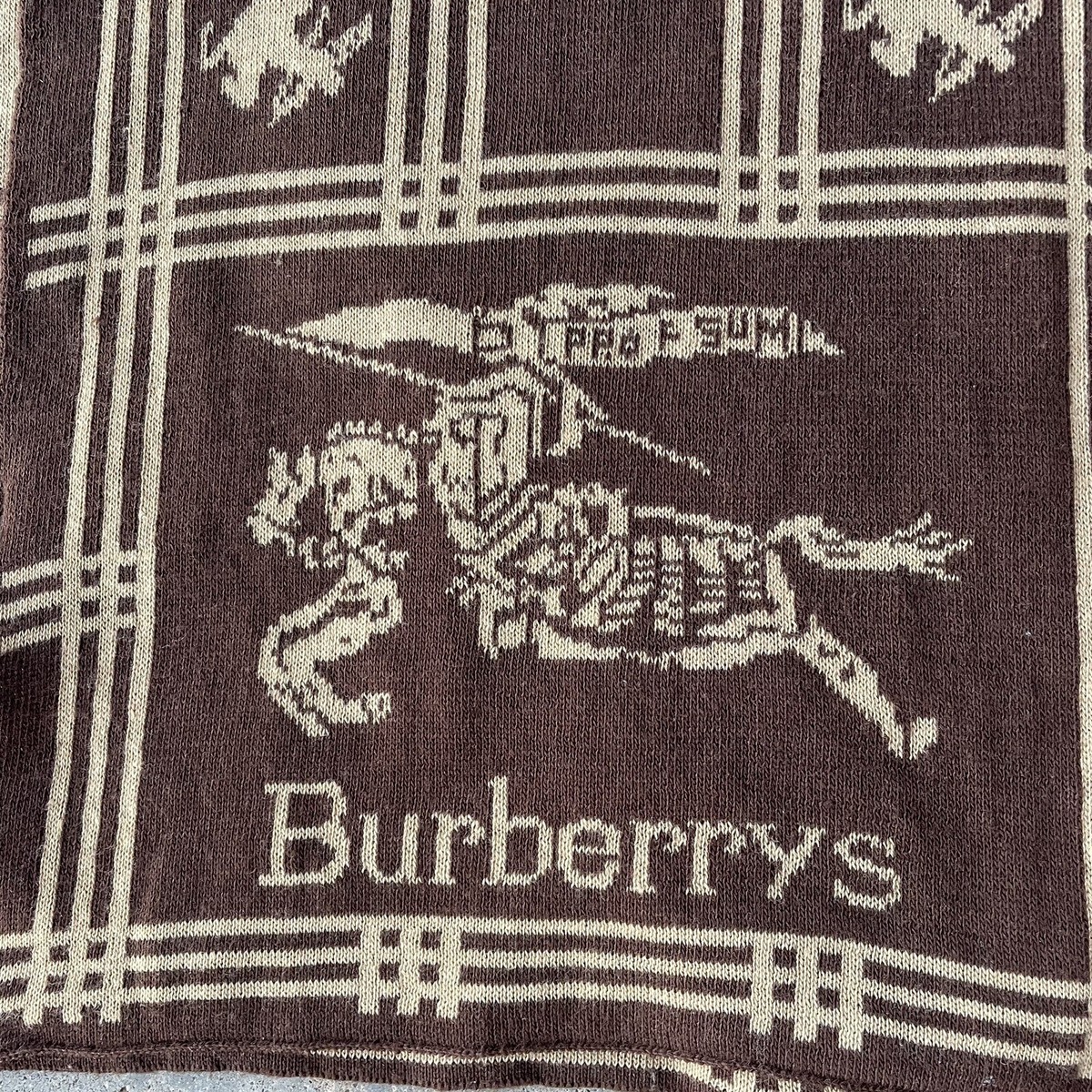 Vtg 80s Burberry 100% Cashmere Prorsum Knit Equestrian Brown Vtg 80s Burberry 100% Cashmere Prorsum Knit Equestrian Brown
