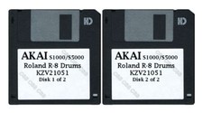 Akai S1000 / S5000 Set of Two Floppy Disks Roland R-8 Drums KZV21051