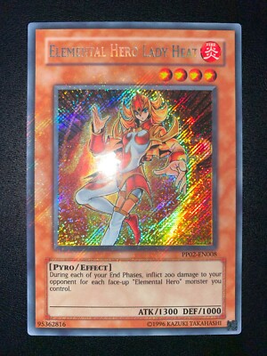 YU-GI-OH! ELEMENTAL HERO LADY HEAT SECRET RARE PP02-EN008 ENGLISH NM/EX