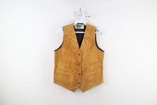 Vintage 70s Playboy Bunny Shop Womens Small Hand Made Suede Leather Vest Jacket