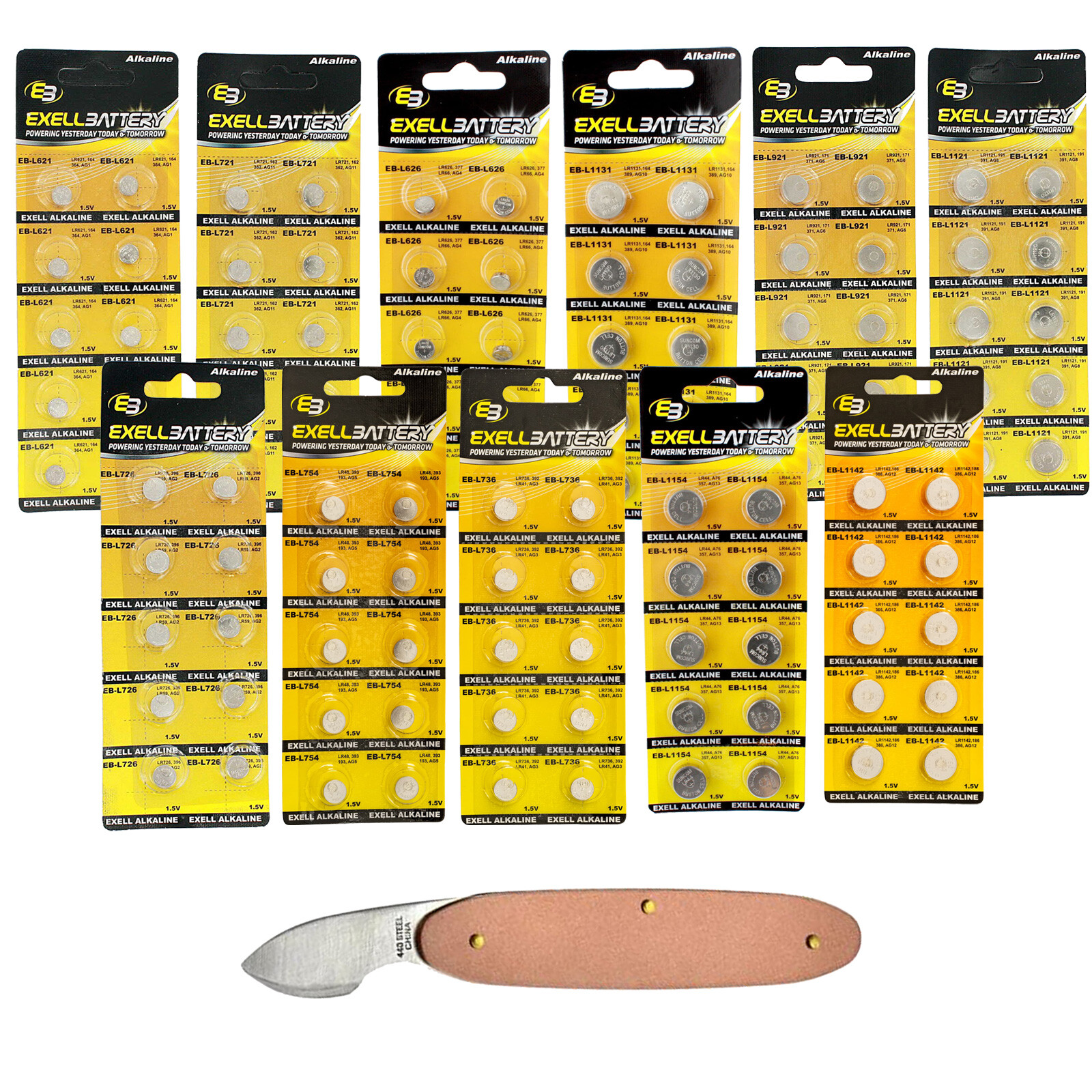 111PC Watch Battery KIT Includes L1121 L1131 L1142 L1154 L621 L626 L721 and More