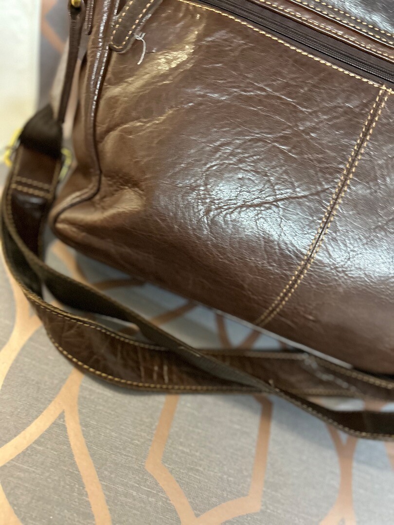 ROWALLAN Brown Leather Messenger Bag Large CG S42 eBay