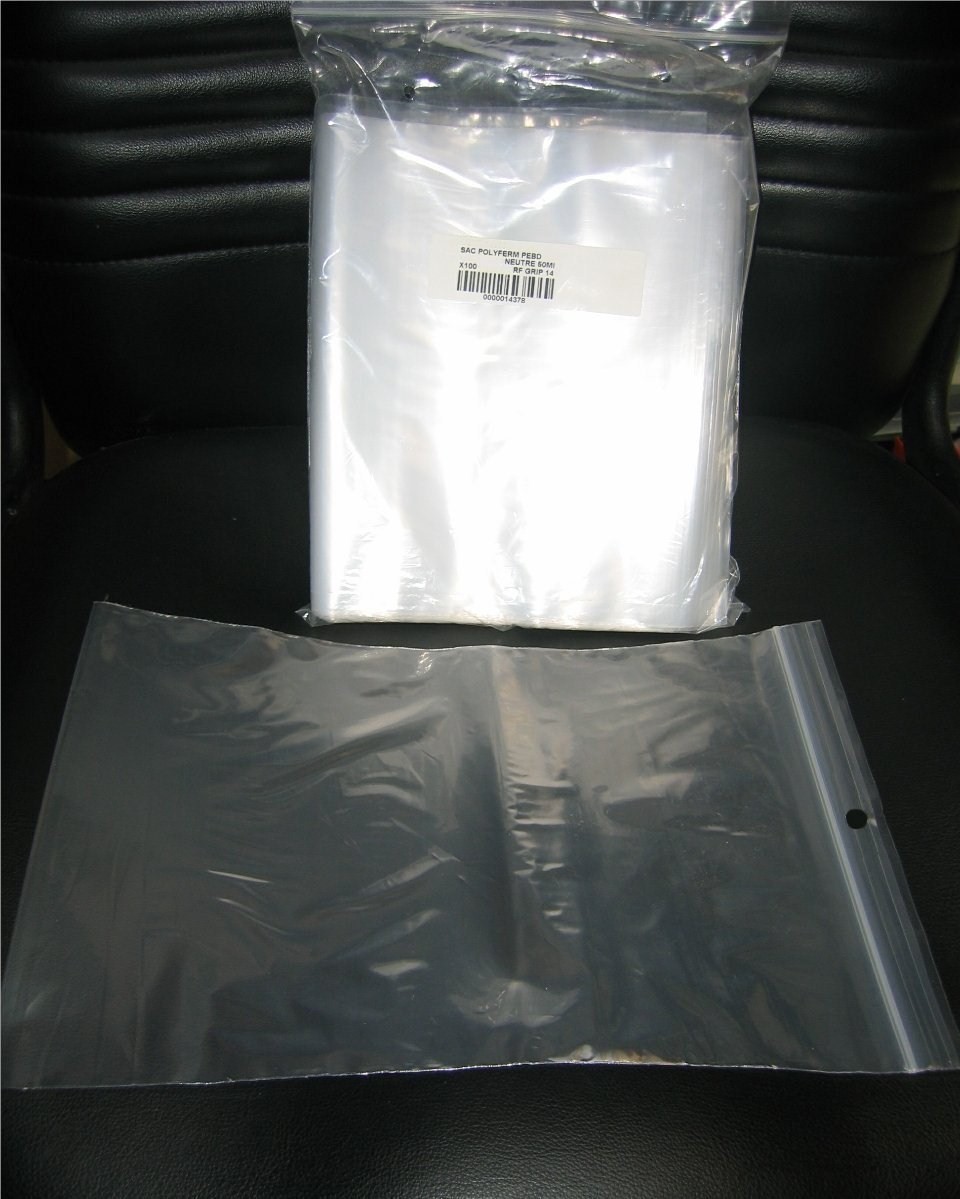 1000 Sachets Plastique Zip 100x100mm en Polyéthylène pour Rangement