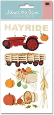 Jolee's Boutique Dimensional Stickers ~ Hayride Tractor Pumpkin Corn Bushel