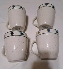 (4) Folkcraft Stoneware Rainbow Trout by Scotty Z Fly Fishing Large Coffee Mug