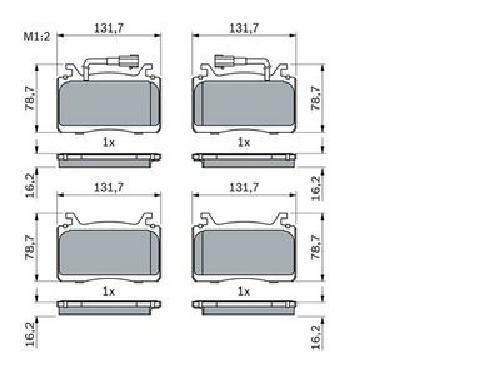 Bosch Brake Pad Set Disc Brake 0 986 424 851 for Alfa Romeo