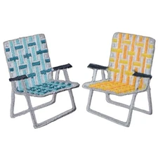 Lawn Chair Applique Patch Set - Camping RV Travel Embroidered Badges 2" 2-Pack