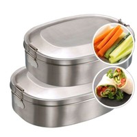 Mato Lunchbox Break Groß Set 2 StüCk Vesperdose Edelstahl Brotzeitbox Brotdose