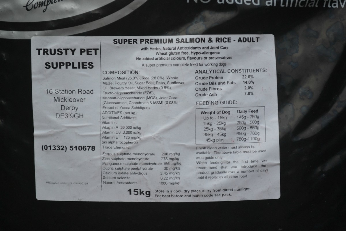 TRUSTY PREMIUM ADULT SALMON SENSITIVE DOG FOOD HYPOALLERGENIC JOINT SUPPORT  7KG