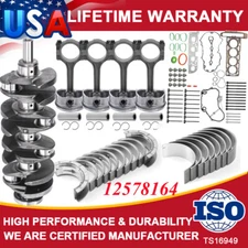 2.4L Engine Rebuild Piston Gasket Kit w/ Crankshaft Rods For Buick Chevrolet GMC