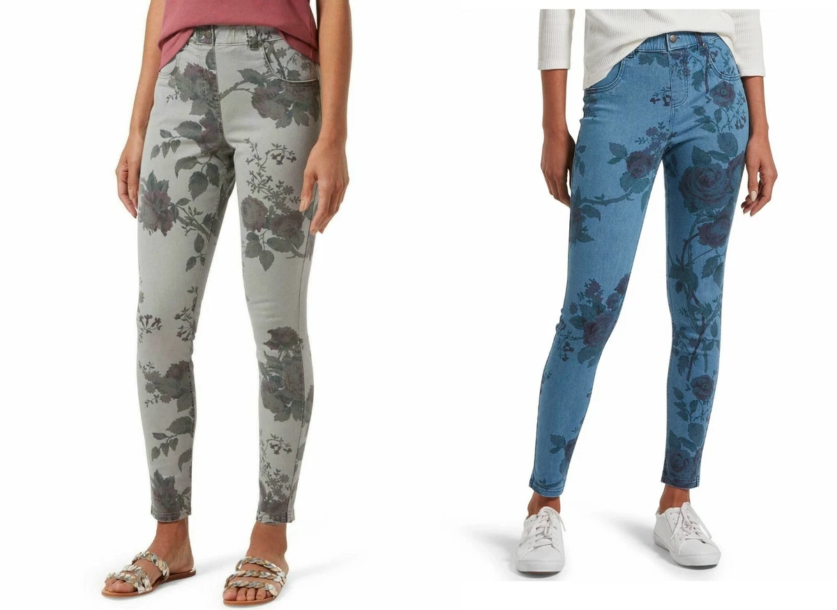 Hue Women's Faded Floral Ultra Soft Denim High Waist 7/8 Legging S, L, XL