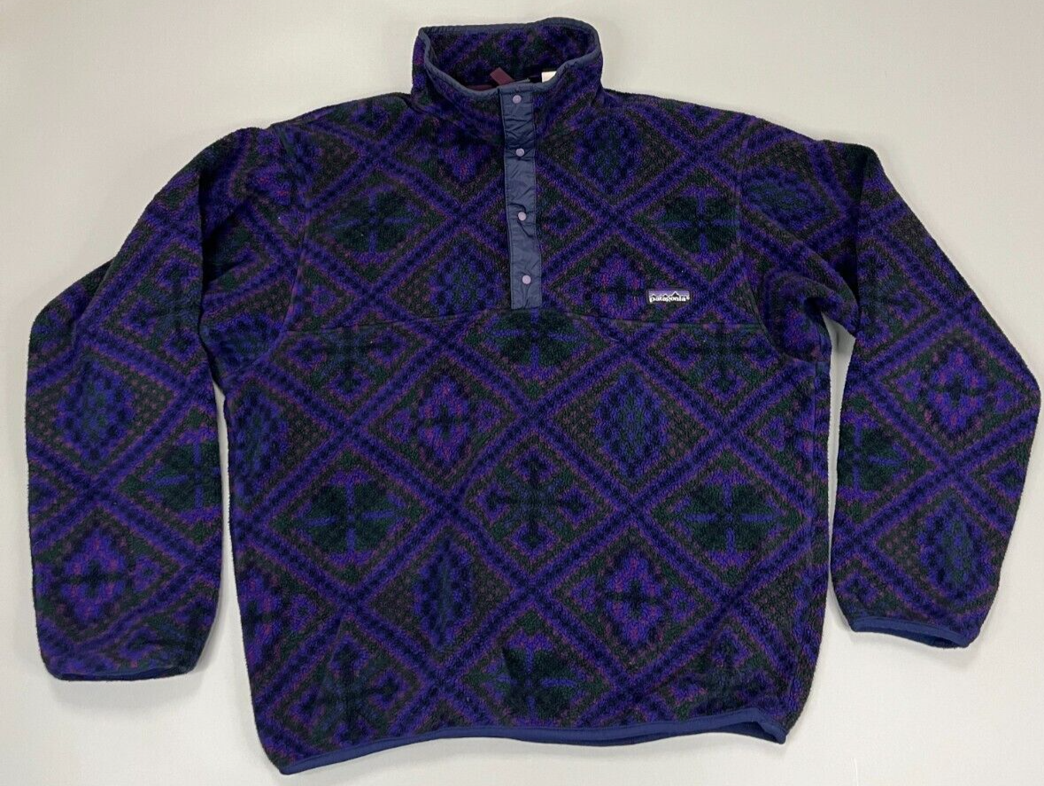Patagonia vintage aztec fleece snap-t 90s Made in USA Size women's