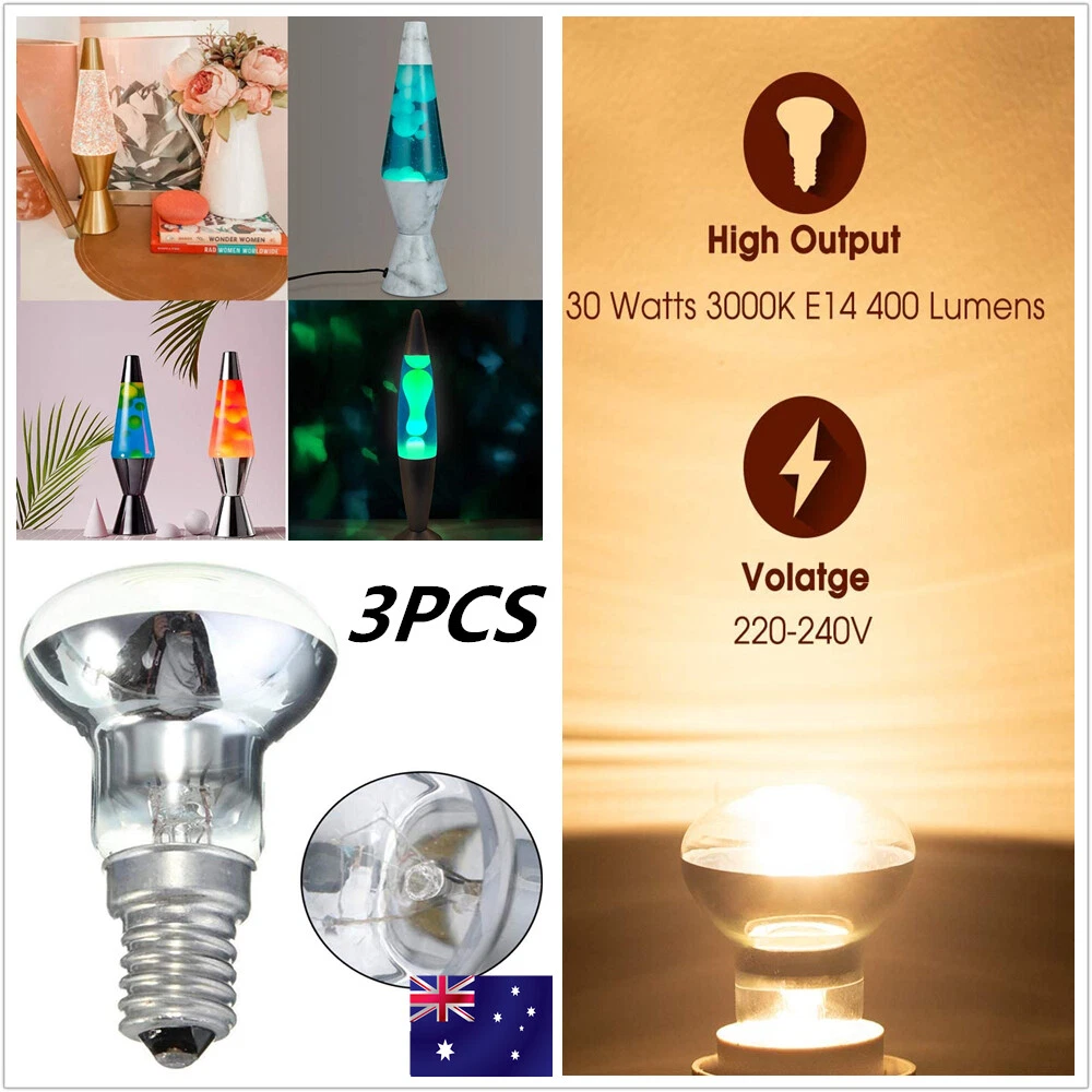 3PCS Spare Lights Bulbs for Lava Lamp E14 R39 30W RM-RL39