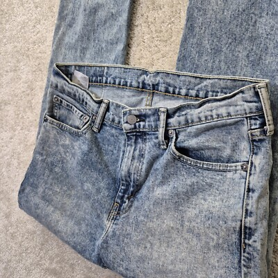 #ad Levis 510 Jeans Mens Actual 31 33 Blue Skinny Acid Wash Stretch 80s Rock Punk $24.50
