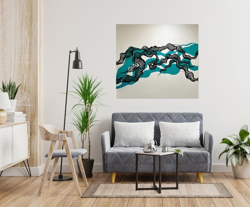 3D Charm Blue I5418 Wall Stickers Wall Mural Decals Jacqueline Reynoso Erin - Picture 2 of 10