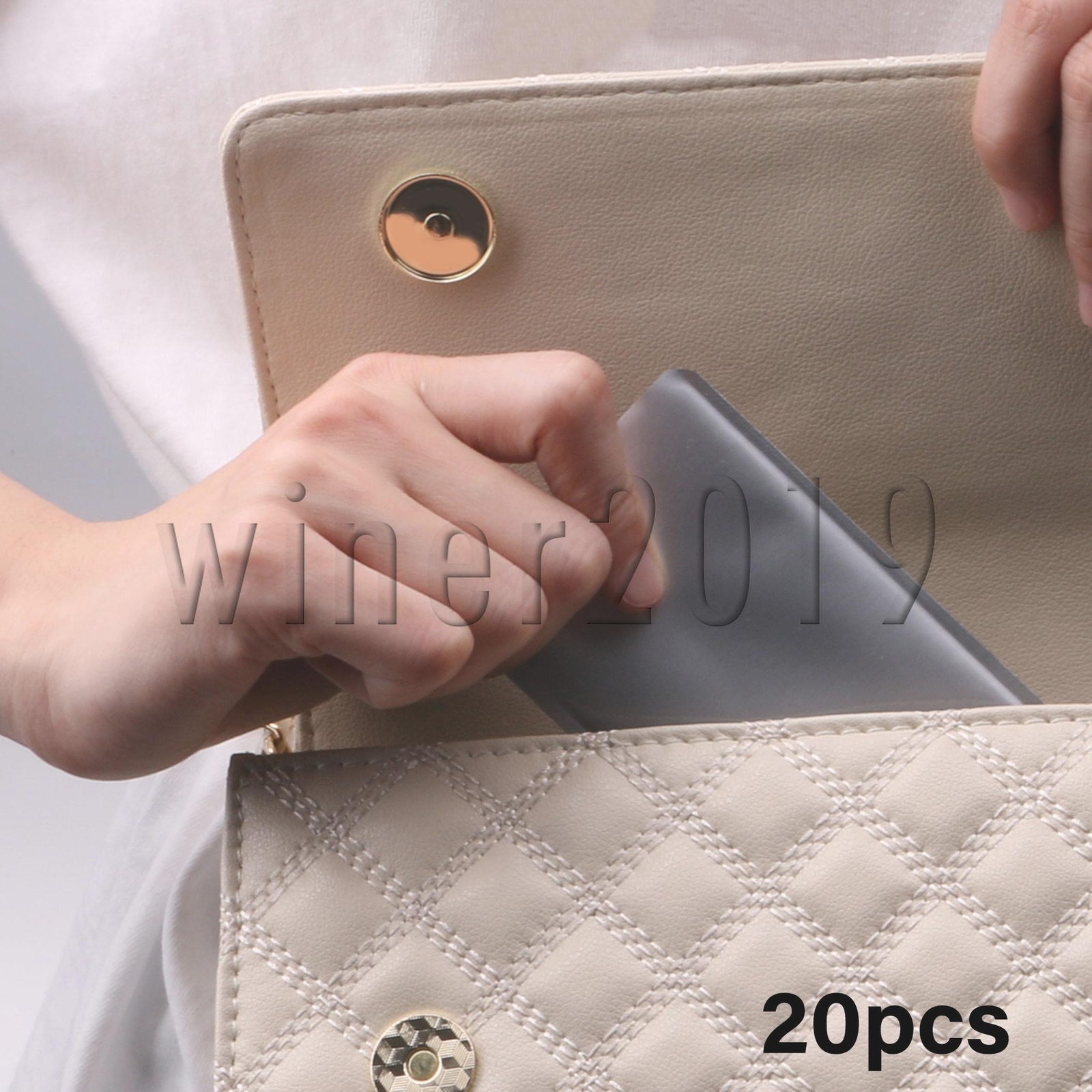 RFID Credit Cards Blocking Sleeves Secure Holder Silver 3.62x2.48inch Pack of 20