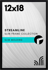 12X18 Poster Frame with Polished Plexiglass - Streamline Collection - Thin Borde