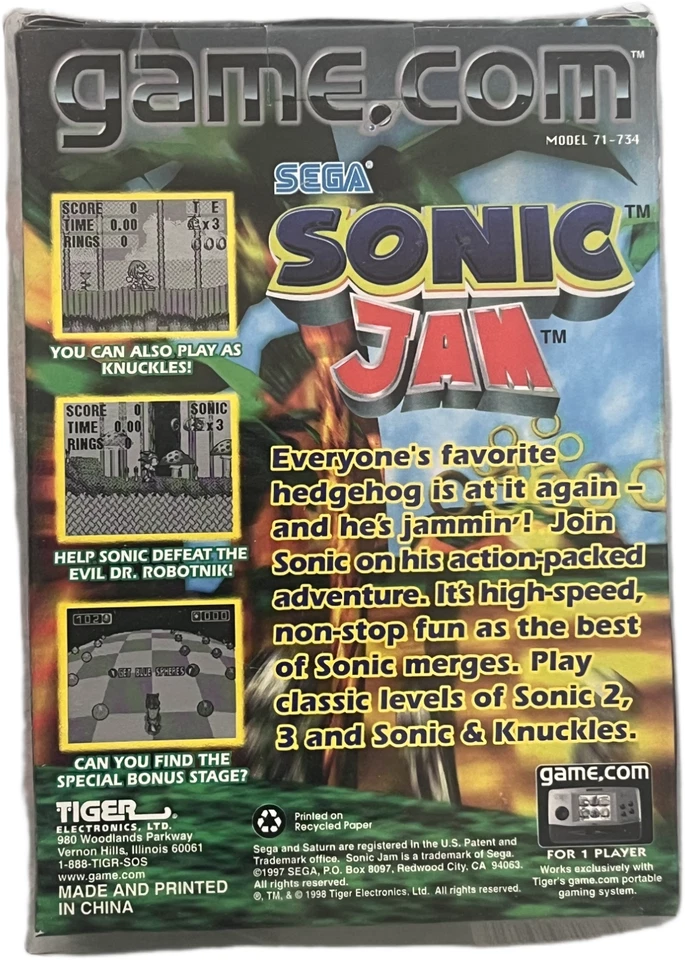 Sonic Jam game.com Nuevo Sellado de Fábrica Envío Rápido Foto 2 de 4
