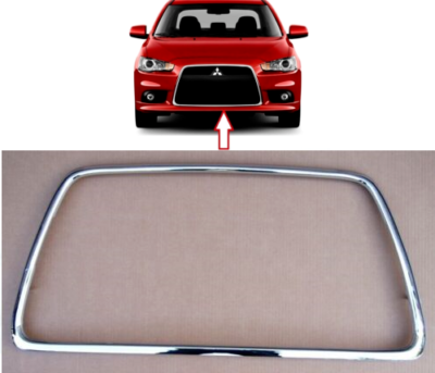 パーツ Mitsubishi chrome Grille FRONT BUMPER RADIATOR GRILL TRIM CHROME for MITSUBISHI LANCER 2008