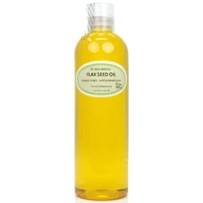 12 Oz Premium Pure Organic Cold Pressed Best Fresh Flax Seed Oil Multi Purpose