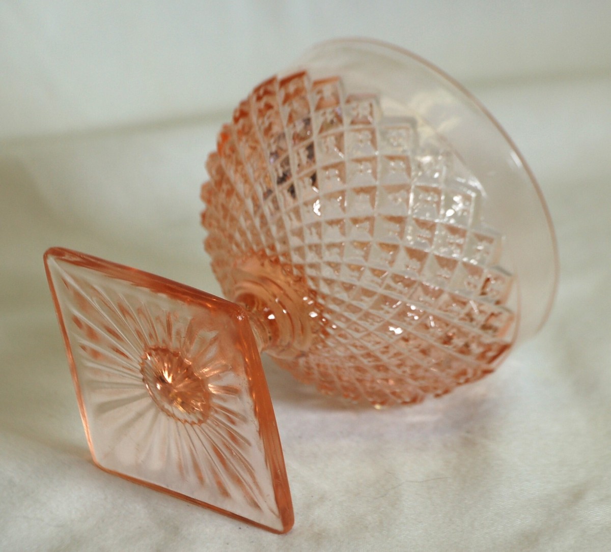 Miss America Pink Champagne Tall Sherbet 1930's Depression Glass