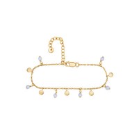 Cai Armband 925 Silber Vergoldet PläTtchen Chalcedon Modern Damen Neu Cai