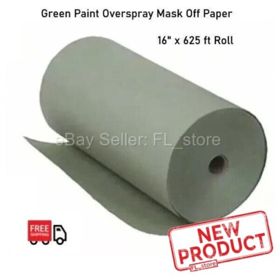 #ad #ad 16quot; Wide Green Paint Overspray Mask Off Paper 625 Feet Roll Auto Body Prep NEW $30.29